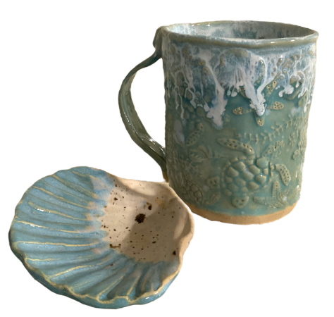 hand crafted ocean themed items from Clay By Kim Pottery in Fort Walton Beach